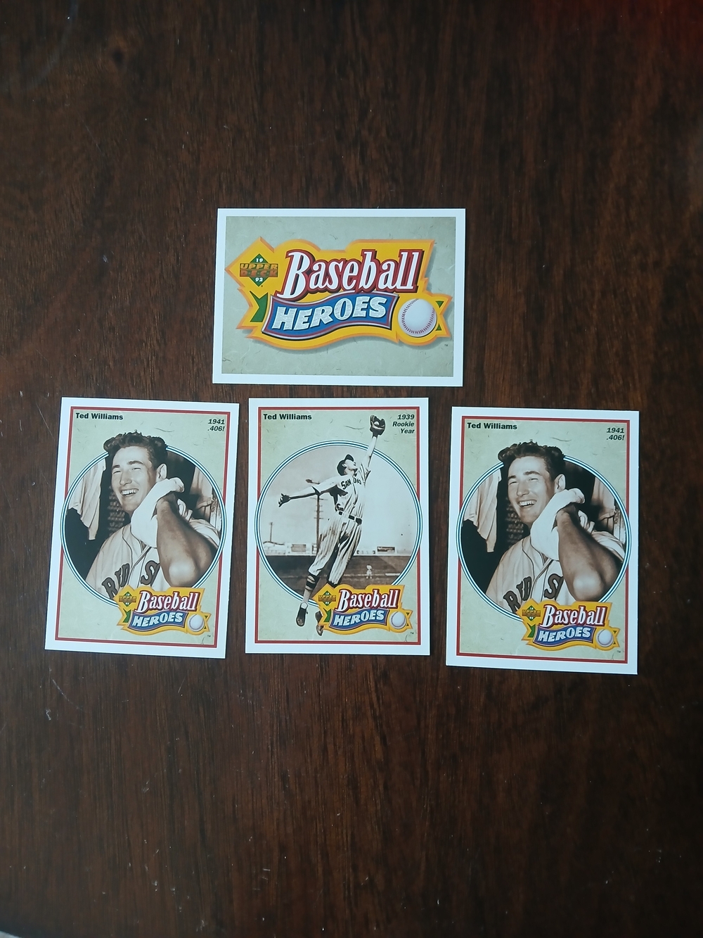 1991 Upper Deck Baseball Heroes Ted Williams Trading Card Lot